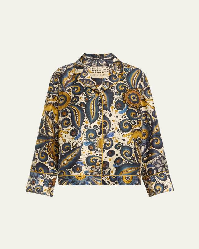 Alvarez Nogal Silk Pajama Shirt